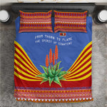 Aloe Vera Eswatini Bedding Set Flag Print and Cultural Motif From Thorn to Flame