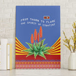 Aloe Vera Eswatini Canvas Wall Art Flag Print and Cultural Motif From Thorn to Flame