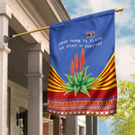 Aloe Vera Eswatini Garden Flag Flag Print and Cultural Motif From Thorn to Flame