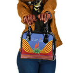 Aloe Vera Eswatini Shoulder Handbag Flag Print and Cultural Motif From Thorn to Flame