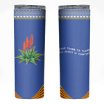 Aloe Vera Eswatini Skinny Tumbler Flag Print and Cultural Motif From Thorn to Flame