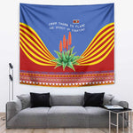 Aloe Vera Eswatini Tapestry Flag Print and Cultural Motif From Thorn to Flame