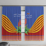 Aloe Vera Eswatini Window Curtain Flag Print and Cultural Motif From Thorn to Flame