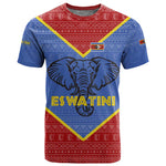 Elephant Eswatini T shirt Swaziland Shield Tribal Pattern and National Flag