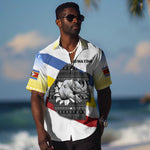 Eswatini Rhino Hawaiian Shirt Swazi Map Flag and African Traditional Patterns