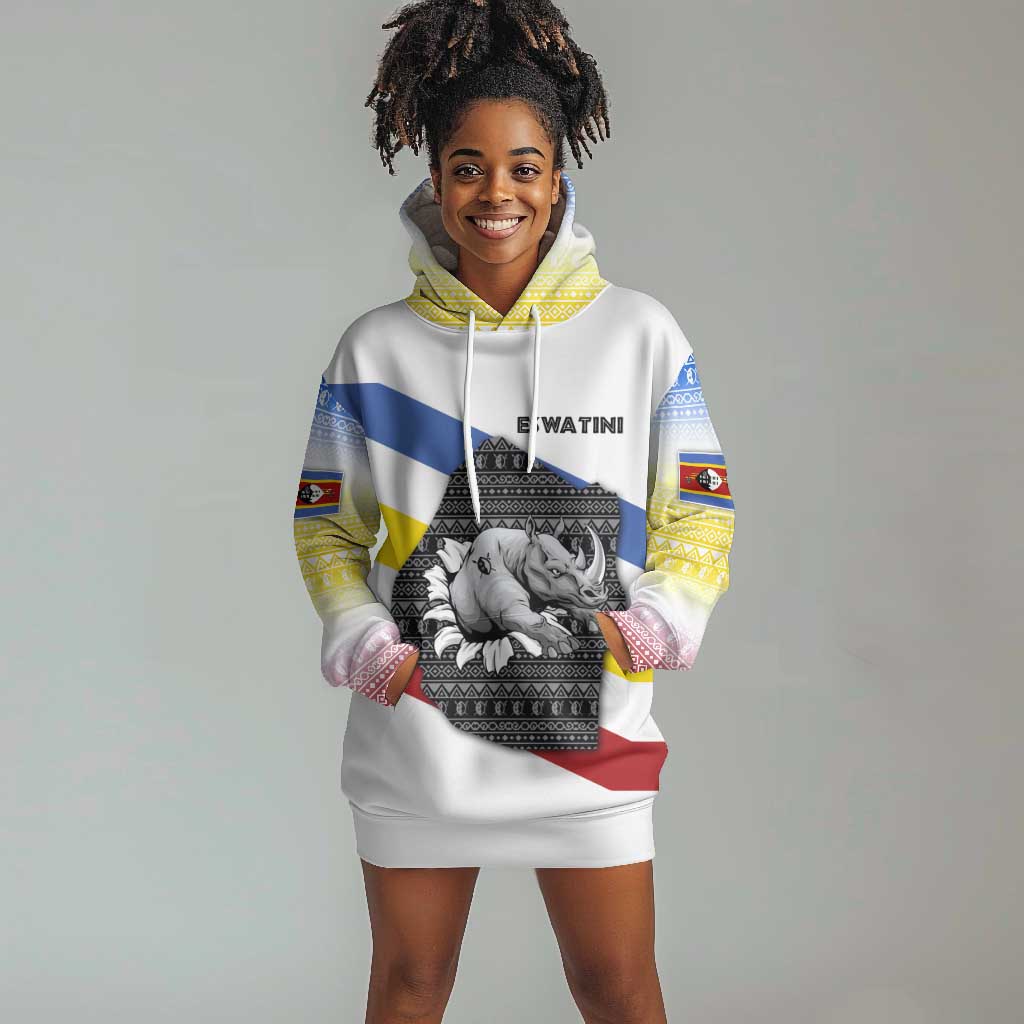 Eswatini Rhino Women Racerback Tank Swazi Map Flag and African Traditional Patterns TS04