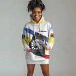 Eswatini Rhino Hoodie Dress Swazi Map Flag and African Traditional Patterns