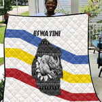 Eswatini Rhino Quilt Swazi Map Flag and African Traditional Patterns