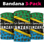 Tanzania Spice Island Neck Gaiter Clove Leaf Pattern and National Flag Colors TS04