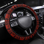 Equatorial Guinea Elephant Steering Wheel Cover - Hibiscus Flowers and Tribal Patterns