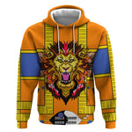 Swaziland Eswatini Hoodie Lion Shield and Leopard Print Tribal Design