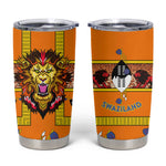 Swaziland Eswatini Tumbler Cup Lion Shield and Leopard Print Tribal Design