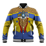 Swaziland Eswatini Baseball Jacket Coat of Arms Lion Elephant Shield Leopard Print Design
