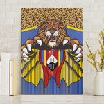 Swaziland Eswatini Canvas Wall Art Coat of Arms Lion Elephant Shield Leopard Print Design