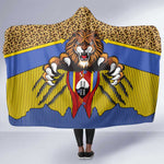 Swaziland Eswatini Hooded Blanket Coat of Arms Lion Elephant Shield Leopard Print Design