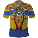 Swaziland Eswatini Polo Shirt Coat of Arms Lion Elephant Shield Leopard Print Design