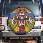 Swaziland Eswatini Spare Tire Cover Coat of Arms Lion Elephant Shield Leopard Print Design