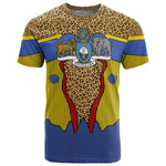 Swaziland Eswatini T shirt Coat of Arms Lion Elephant Shield Leopard Print Design