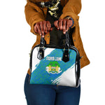 Sierra Leone Crest Shoulder Handbag with National Coat of Arms and Flag Colors