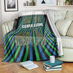 Sierra Leone Blanket - Tribal Animal Pattern Featuring Lion Elephant Giraffe and Monkey