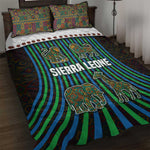 Sierra Leone Quilt Bed Set - Tribal Animal Pattern Featuring Lion Elephant Giraffe and Monkey