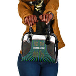 Sierra Leone Shoulder Handbag - Tribal Animal Pattern Featuring Lion Elephant Giraffe and Monkey
