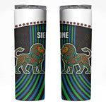 Sierra Leone Skinny Tumbler - Tribal Animal Pattern Featuring Lion Elephant Giraffe and Monkey