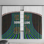 Sierra Leone Window Curtain - Tribal Animal Pattern Featuring Lion Elephant Giraffe and Monkey