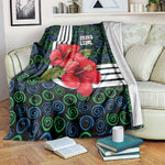 Sierra Leone Blanket Red Hibiscus Floral Design