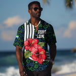 Sierra Leone Hawaiian Shirt Red Hibiscus Floral Design