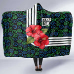 Sierra Leone Hooded Blanket Red Hibiscus Floral Design