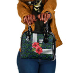 Sierra Leone Shoulder Handbag Red Hibiscus Floral Design