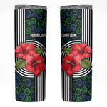 Sierra Leone Skinny Tumbler Red Hibiscus Floral Design