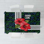 Sierra Leone Tablecloth Red Hibiscus Floral Design