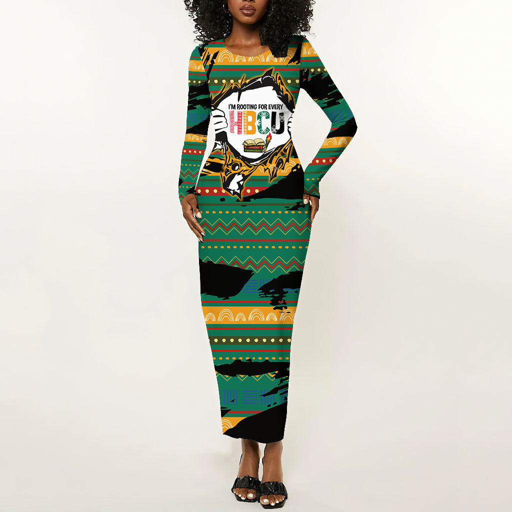 kente bodycon dress Rooting For Every HBCU Long Sleeve Pan African Pattern Vintage 1960s Plus Size Sling sleeveless Chicmi Coconinno Size:42Wx32L