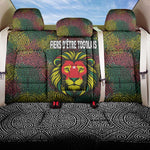 Togo Back Car Seat Cover Red Lion Head Design and Traditional African Pattern