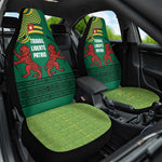 Togo Car Seat Cover - Red Twin Lions and Travail Liberté Patrie Slogan