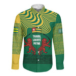 Togo Long Sleeve Button Shirt - Red Twin Lions and Travail Liberté Patrie Slogan