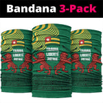 Togo Neck Gaiter - Red Twin Lions and Travail Liberté Patrie Slogan TS04