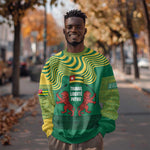 Togo Sweatshirt - Red Twin Lions and Travail Liberté Patrie Slogan
