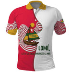Lome Togo Polo Shirt - Sailboat and Sunset – Where the Sun Kisses the Sea