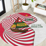 Lome Togo Round Carpet - Sailboat and Sunset – Where the Sun Kisses the Sea