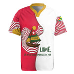 Lome Togo Rugby Jersey - Sailboat and Sunset – Where the Sun Kisses the Sea