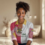 Lome Togo Women Casual Shirt - Sailboat and Sunset – Where the Sun Kisses the Sea