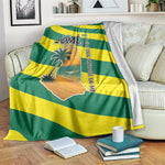 Lome Togo Sunset Blanket - Palm Trees and Ocean Embrace Design