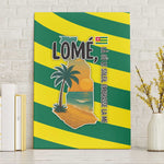 Lome Togo Sunset Canvas Wall Art - Palm Trees and Ocean Embrace Design