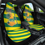 Lome Togo Sunset Car Seat Cover - Palm Trees and Ocean Embrace Design