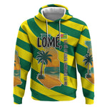 Lome Togo Sunset Hoodie - Palm Trees and Ocean Embrace Design