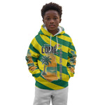 Lome Togo Sunset Kid Hoodie - Palm Trees and Ocean Embrace Design