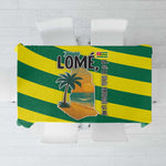 Lome Togo Sunset Tablecloth - Palm Trees and Ocean Embrace Design